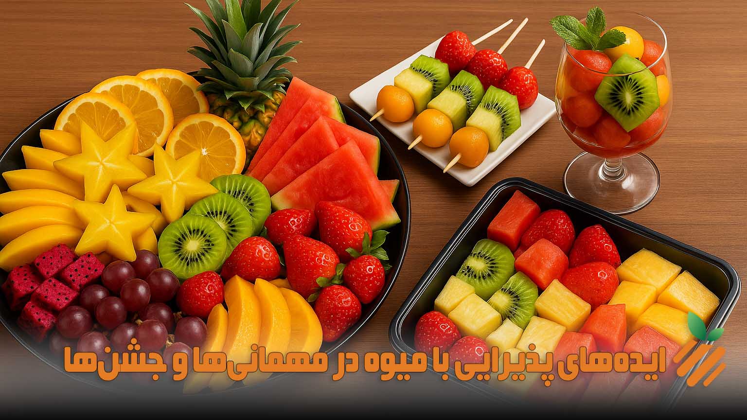 با ایده‌های خلاقانه مثل سینی‌های ترکیبی، سیخ‌های میوه‌ای و سالاد میوه، پذیرایی مهمانی‌های خود را خاص کنید. دیس‌های اسلایس میوه آماده سورن هم راحتی و زیبایی را یکجا به شما هدیه می‌دهند.
